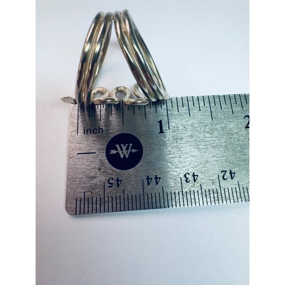 Estate Vintage Silver 960 Sculptural Wave Wrap Ring Size 8, 8.9g Modernist Look - Picture 8 of 11